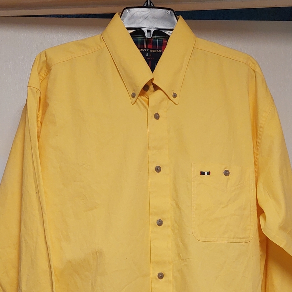 Urgent Gear Men's Yellow Button Down Shirt